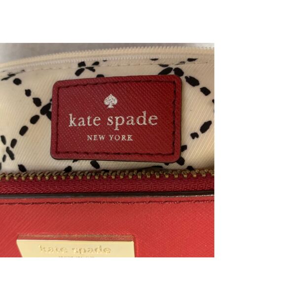 Kate Spade Red Leather Satchel / Crossbody bag Medium SIze - Picture 9 of 12